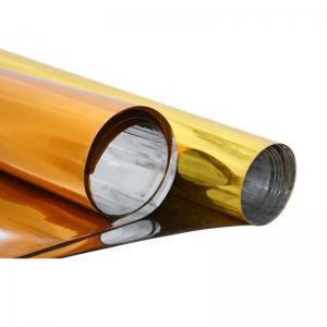 Ταινία 120 micron Mylar Υψηλή γυαλάδα χρυσού Μεταλλοποιημένα ρολά ταινιών ΡΕΤ για θερμοδιαμόρφωση