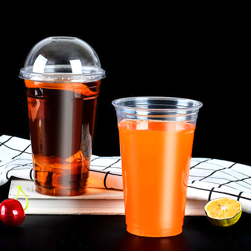 Τρόφιμα Βαθμολογία 16oz Προσαρμοσμένο Πλαστικό Πόσιμο Χυμό Απορρίμματος Σακούλα PET Cup