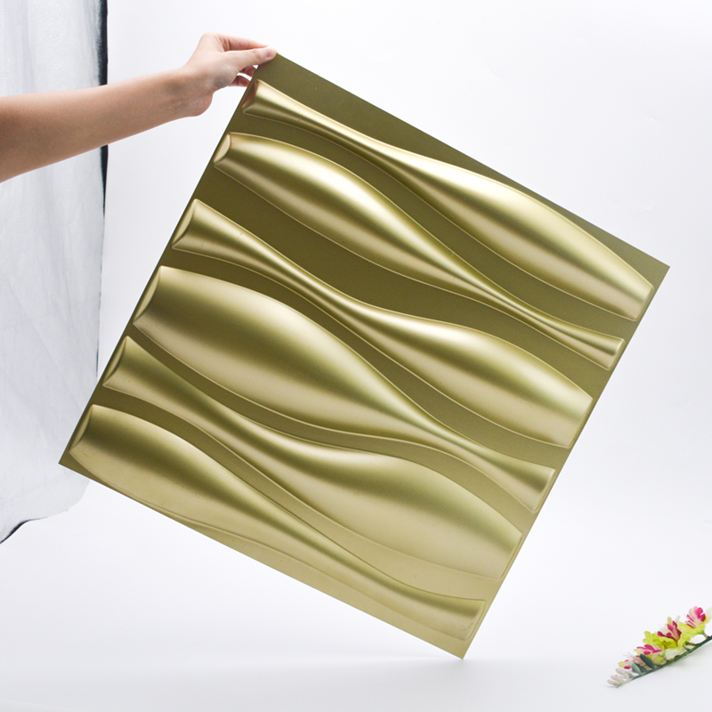 Ηχομόνωση Πλαστικό PVC Υλικό διακοσμητικό τοίχο Πάχος 1 χιλιοστά πάχος 3D πάνελ τοίχου για εσωτερική διακόσμηση