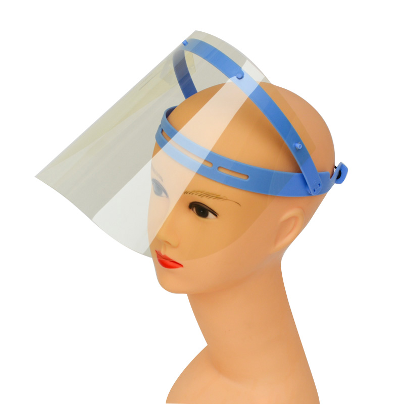 0,25 mm UV Προστασία Πλαστική Ασφάλεια Anti Fog Face Shield με γείσο